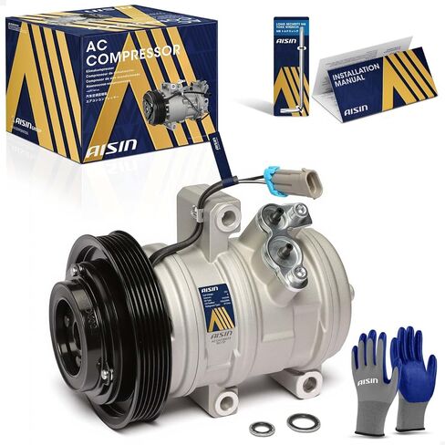 AISIN AFTERMARKET ACCAZ-00073 ضاغط مكيف الهواء - متوافق مع شيفروليه كولورادو جي إم سي كانيون 2004-2012، هامر H3 2006-2010، ايسوزو i-280 i-350 2006، i-290 i-370 2007-2008 in Kuwait