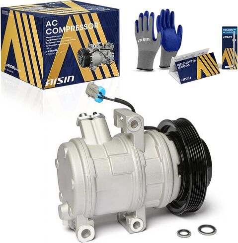 AISIN AFTERMARKET ACCAZ-00073 ضاغط مكيف الهواء - متوافق مع شيفروليه كولورادو جي إم سي كانيون 2004-2012، هامر H3 2006-2010، ايسوزو i-280 i-350 2006، i-290 i-370 2007-2008 in Kuwait