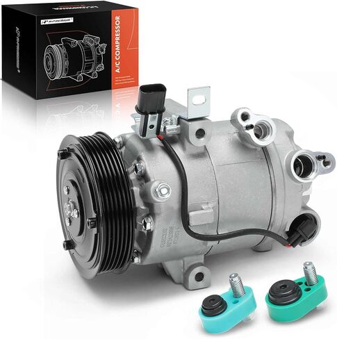 A-Premium Air Conditioner AC Compressor with Clutch Compatible with Hyundai Sonata 2015 2016 2017 1.6L, 6-Groove Pulley in Kuwait