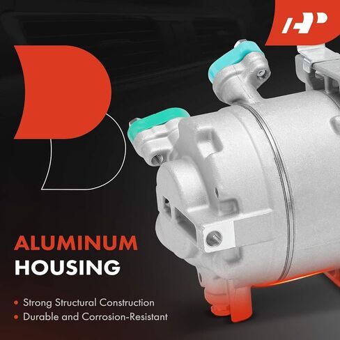 A-Premium Air Conditioner AC Compressor with Clutch Compatible with Hyundai Sonata 2015 2016 2017 1.6L, 6-Groove Pulley in Kuwait