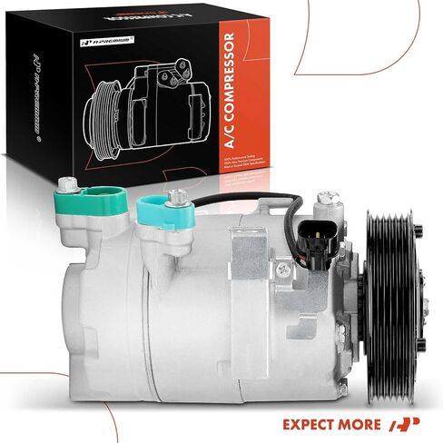 A-Premium Air Conditioner AC Compressor with Clutch Compatible with Hyundai Sonata 2015 2016 2017 1.6L, 6-Groove Pulley in Kuwait