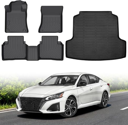 Floor Mats for Nissan Altima 2019-2025 Custom Fit Floor Liners All Weather Protection TPE Anti-Slip Automotive Full Set Custom Car Mats Accessories in Kuwait