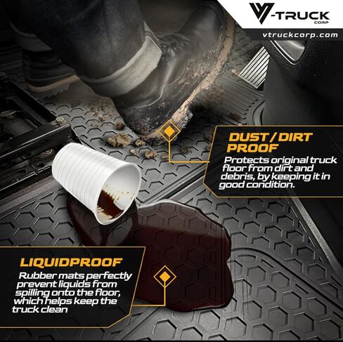Rubber Floor Mat Set – Compatible with Peterbilt 579 & 567 Semi Trucks – Custom-Fit Heavy-Duty Rubber Floor Mats, All-Weather Protection, Easy to Clean, Full Cab Coverage in Saudi Arabia