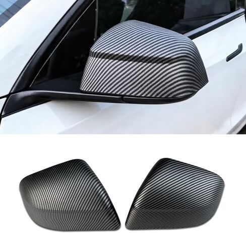 MAXDOM Side Mirror Cap Compatible with Tesla 2025+ Model Y Juniper (Matte Carbon Pattern, Model Y Juniper 2025+) in Saudi Arabia