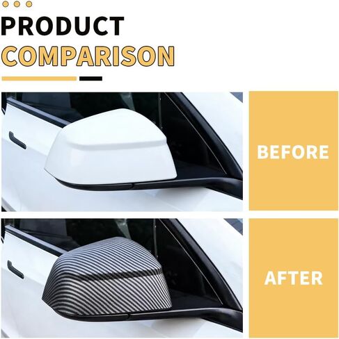 MAXDOM Side Mirror Cap Compatible with Tesla 2025+ Model Y Juniper (Matte Carbon Pattern, Model Y Juniper 2025+) in Saudi Arabia