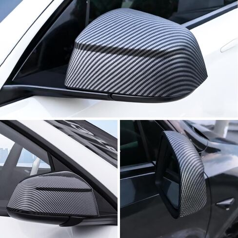MAXDOM Side Mirror Cap Compatible with Tesla 2025+ Model Y Juniper (Matte Carbon Pattern, Model Y Juniper 2025+) in Saudi Arabia