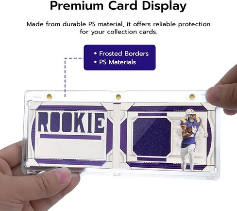 Mcbazel 5 Pack 187mm Horizontal Booklet Magnetic Card Holder, Acrylic One Touch Card Case Holder Compatible with National Treasures, Playbook and More in Kuwait