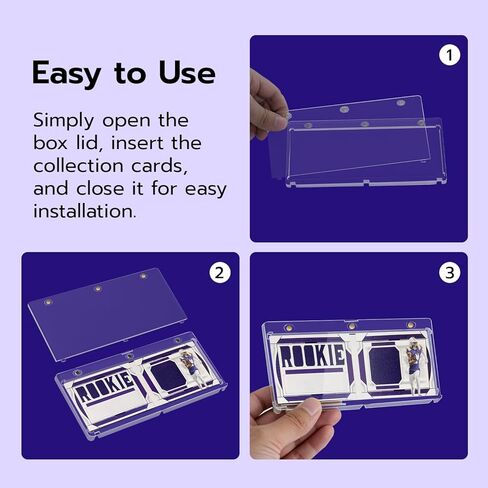 Mcbazel 5 Pack 187mm Horizontal Booklet Magnetic Card Holder, Acrylic One Touch Card Case Holder Compatible with National Treasures, Playbook and More in Kuwait