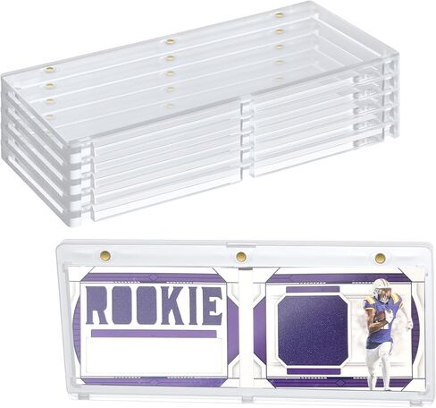 Mcbazel 5 Pack 187mm Horizontal Booklet Magnetic Card Holder, Acrylic One Touch Card Case Holder Compatible with National Treasures, Playbook and More in Kuwait