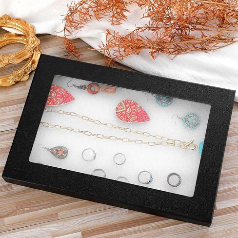 Landical 3 Pack Riker Display Cases Large Collectibles Display Cases Transparent Top for Collectibles Jewelry Pins (12 x 8 x 0.98 Inch) in Kuwait