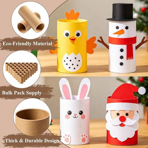 Yalumo Cardboard Tubes for Craft, 90 PCS Brown Thick and Sturdy Toilet Paper Rolls for Crafts, Paper Towel Tubes Classroom Family Handmade DIY Projects, 3 Sizes (1.5", 1.6", 1.7") in Saudi Arabia