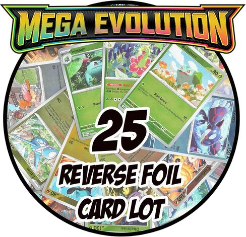بوكيمون - Mega Evolution ME1 - مجموعة بطاقات عكسية x25 - بدون نسخ in Kuwait