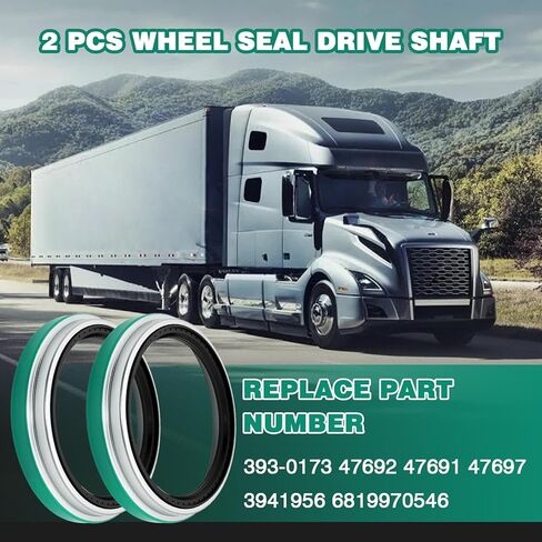 2 قطعة عمود محرك ختم العجلة متوافق مع Freightliner Kenworth Peterbilt Navistar فولفو نصف شاحنة بديلة لـ 393-0173 47692 47691 47697 3941956 6819970546 in Kuwait