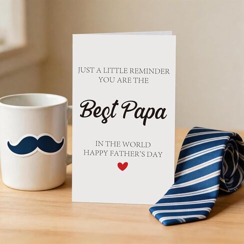 Funny Fathers Day Card For Papa, Happy Fathers Day Gift From Daughter Son Kids Grandchildren, Papa Card Gift For Him Men, Ideal Father Days Cards With Envelope in Kuwait