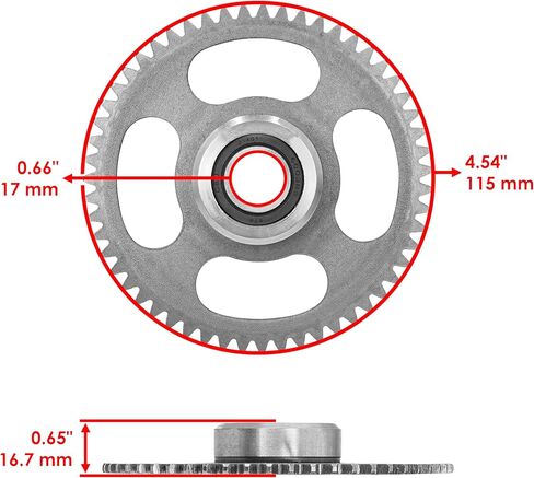 Caltric Starter Clutch Idler Gear Sprag Compatible with Yamaha Breeze 125 YFA1 1989 1990 1991-2004 in Kuwait