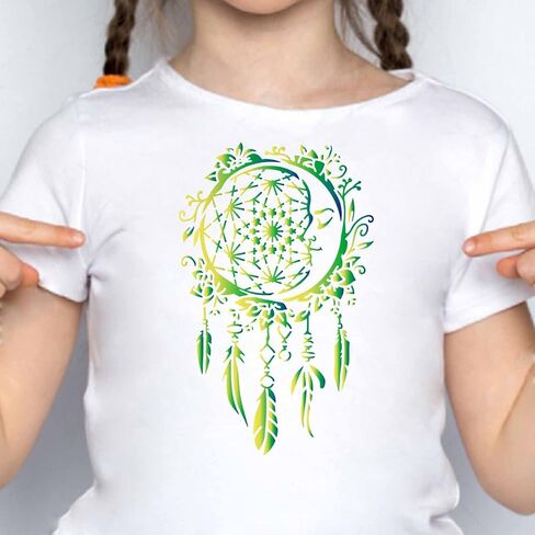 قوالب استنسل رسم على شكل قمر Dreamcatchers من FINGERINSPIRE مقاس 11.6 × 8.3 بوصة استنسل بلاستيكي لتزيين استنسل مستطيل للرسم على الخشب والأرضيات والجدار والقماش in Kuwait
