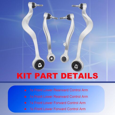 4pcs Control Arm Kit Front Suspension Assembly Sway Bar Link Outer Tie Rod Compatible with 2004-2010 BMW E60 525i 528i 530i 535i 545i 550i, 31126774826 in Saudi Arabia