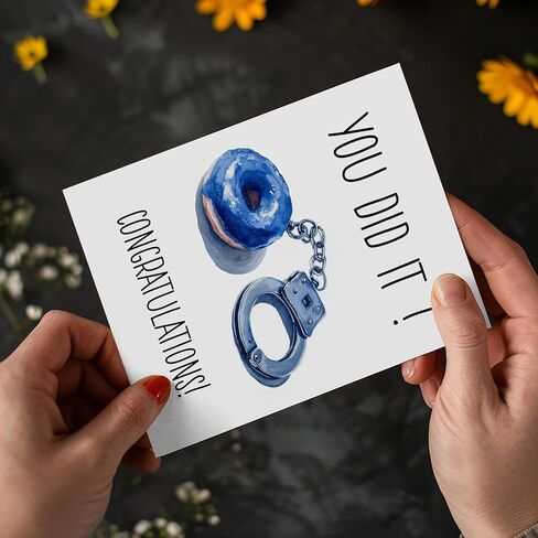 Police Academy Graduation Gifts Card for Men, Law Enforcement Greeting Cards, with Envelope Sticker in Saudi Arabia