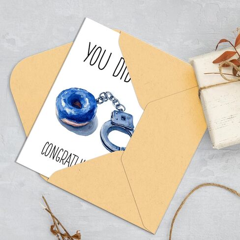 Police Academy Graduation Gifts Card for Men, Law Enforcement Greeting Cards, with Envelope Sticker in Saudi Arabia