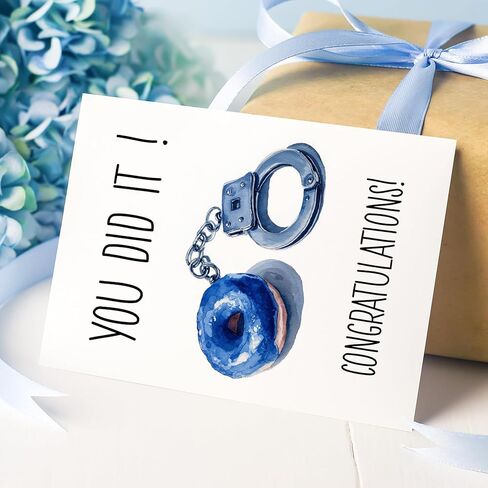 Police Academy Graduation Gifts Card for Men, Law Enforcement Greeting Cards, with Envelope Sticker in Saudi Arabia