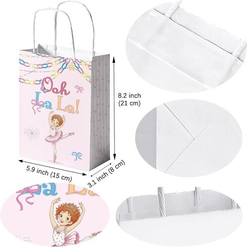 READIGO 16PCS Fancy Party Bags, Pink Ooh La La Gift Treat Bags, Fancy Party Decorations for Birthday, Baby Shower Supplies in Saudi Arabia