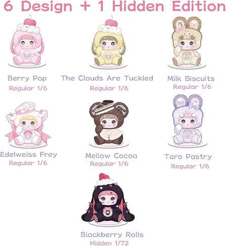 Nommi v7 Sweet Bite Series Plush Blind Box 1PC (1 of 7 Possible Styles) Cute Figures Collectible Toys Birthday Gifts (1PC BlindBox) in Saudi Arabia