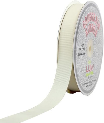 Creative Ideas 7/8-Inch Solid Grosgrain Ribbon, 50-Yard, Ivory in Saudi Arabia