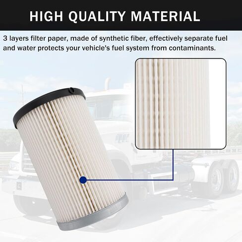 24009059 Fuel Water Separator Filter Compatible with Volvo D11 D13 D13TC Mack MP7 MP8 MP8, Part Number 24009058 FS20313 in Kuwait