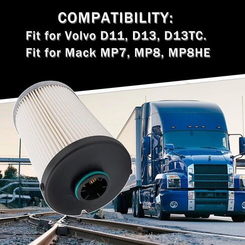 24009059 Fuel Water Separator Filter Compatible with Volvo D11 D13 D13TC Mack MP7 MP8 MP8, Part Number 24009058 FS20313 in Kuwait