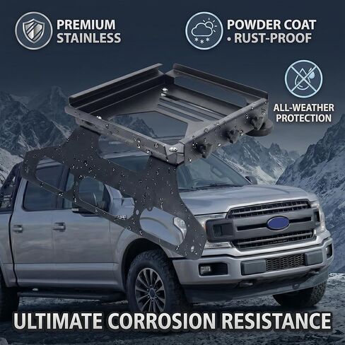 Starlink Mini Mount for Ford F150 (2015+) & F250-F550 (2017+), Aerodynamic Drill-Free Roof Bracket with Upgraded Magnetic, Rust-Proof Black Stainless Steel in Saudi Arabia