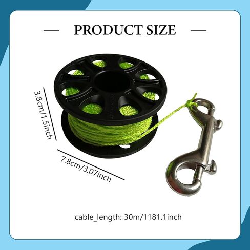 Diving Reel Double Ended Bolt Snap Clip Equipment Finger Spool for Underwater Sports, Orange in Saudi Arabia