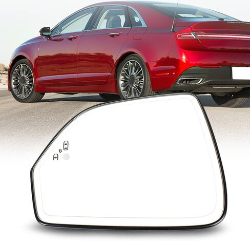 زجاج مرآة الباب الجانبي للسائق الأيسر مناسب لـ 2013 2014 2015 2016 2017 2018 2019 2020 Lincoln MKZ، زجاج مرآة مع نقطة عمياء، تسخين، ضبط الطاقة، استبدال DP53-17T675-C، DP5317T675C in Saudi Arabia