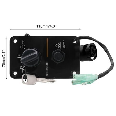 Outboard Key Switch Panel,Single Engine Marine Ignition Main Switch Assembly On-Off-Start 704 Control Box Replacement for Yamaha Outboard Yacht 704-82570-12-00 704-82570-08-00 in Saudi Arabia