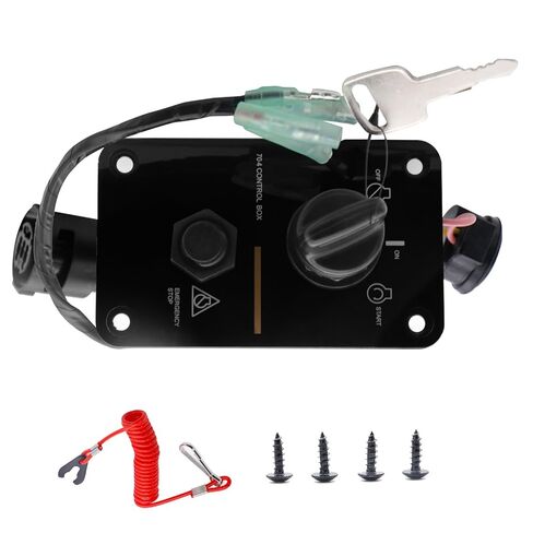 Outboard Key Switch Panel,Single Engine Marine Ignition Main Switch Assembly On-Off-Start 704 Control Box Replacement for Yamaha Outboard Yacht 704-82570-12-00 704-82570-08-00 in Saudi Arabia