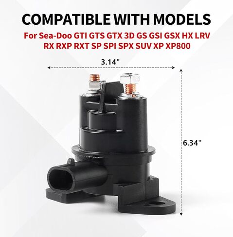 278001802 Starter Solenoid Relay for Sea-Doo GTI GTS GTX 3D GS GSI GSX HX LRV RX RXP RXT SP SPI SPX SUV XP XP800 Wake Challenger Speedster Sportster Utopia Explorer Islandia for Ski-Doo 278003012 in Saudi Arabia