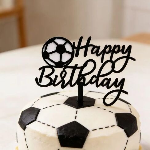 10PCS Soccer Cake Topper Soccer Ball Player Cake Decorations for Soccer Birthday Party Sport Party Supplies 5.51 x 4.72 Inch, in Saudi Arabia