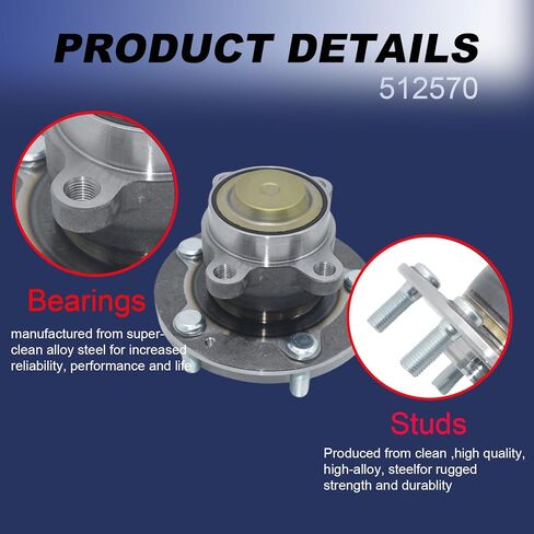 512570 Rear Wheel Bearing and Hub Assembly Compatible with 2016-2021 Honda Civic, 2019-2022 Honda Insight in Saudi Arabia