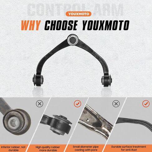Front Upper Suspension Control Arms + Lower Ball Joints 2WD/4WD - Fit for Dodge Dakota (2005-2010), Ram Dakota (2011), Mitsubishi Raider (2006-2009) in Kuwait