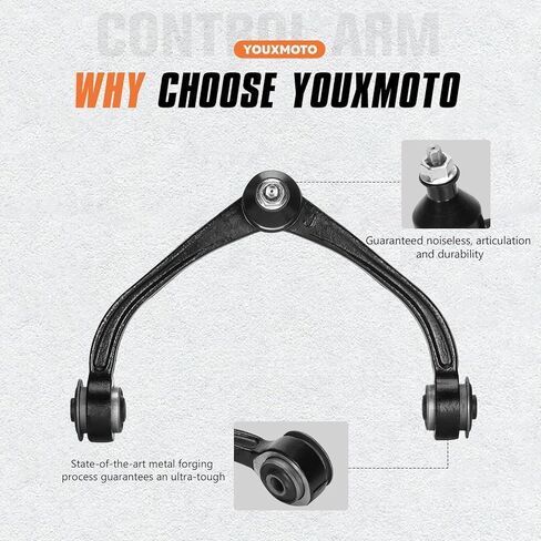 Front Upper Suspension Control Arms + Lower Ball Joints 2WD/4WD - Fit for Dodge Dakota (2005-2010), Ram Dakota (2011), Mitsubishi Raider (2006-2009) in Kuwait