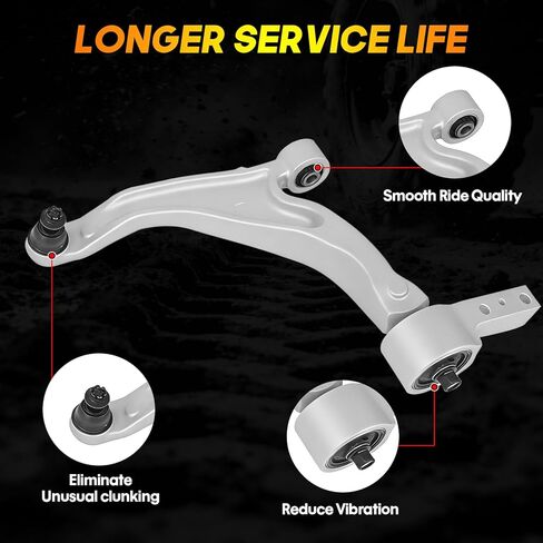 2Pcs Front Lower LH & RH Control Arm for Honda Pilot 2009 2010 2011 2012 2013 2014 2015 with Ball Joint & Bushing, Replace # K621550 K621551 in Saudi Arabia