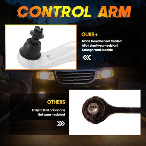 2Pcs Front Lower LH & RH Control Arm for Honda Pilot 2009 2010 2011 2012 2013 2014 2015 with Ball Joint & Bushing, Replace # K621550 K621551 in Saudi Arabia