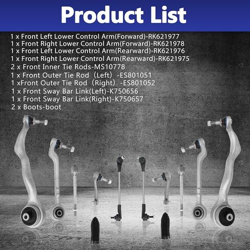 Control Arm, F30 Front Lower Sway Bar Tie Rod Boot Suspenion Kit Compatible With BMW 3Series F30 320i 328i 335i 428i 435i ActiveHybrid 3 (2WD RWD Only) in Kuwait