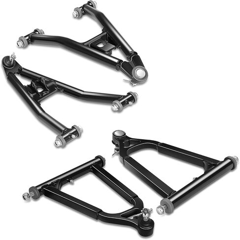 2Pcs Front Lower Tubular Control Arms Suspension Kit with Ball Joint Compatible with Yamaha Raptor 700/700R YFM700R 2006-2024, Left and Right Side, Black Powder Coated in Kuwait