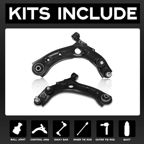 POWERGEAR Control Arm, Front Lower Control Arm With Ball Joint Compatible with 2019-2025 Mazda 3 2019-2025 Mazda 3 Sport Supension Kit CMS761215 CMS761216-2Pcs in Kuwait
