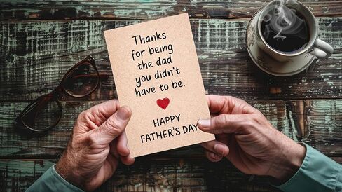 Father’s Day Card for Stepdad, Step Dad Fathers Day Cards Gifts for from Step Daughter Son, Bonus Dad Thank You Card with Envelope, Stepfather Appreciation Gift Cards in Saudi Arabia
