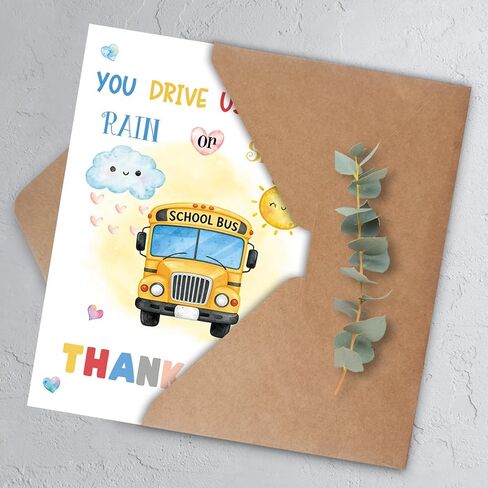 School Bus Driver Thank You Card, Appreciation Card Gift for School Bus Driver in Saudi Arabia