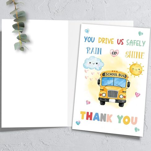School Bus Driver Thank You Card, Appreciation Card Gift for School Bus Driver in Saudi Arabia