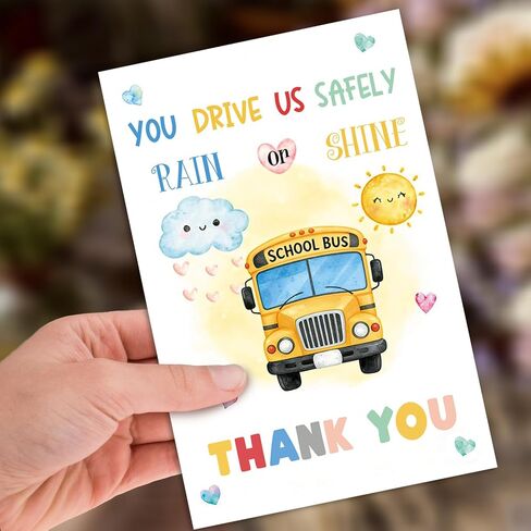 School Bus Driver Thank You Card, Appreciation Card Gift for School Bus Driver in Saudi Arabia