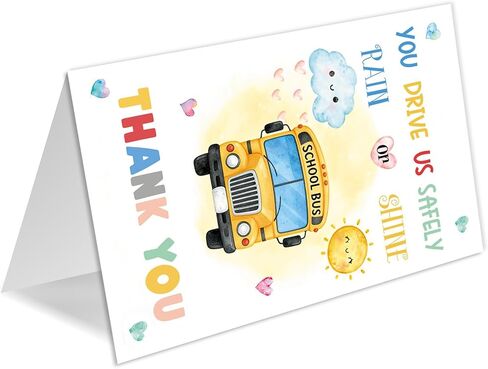 School Bus Driver Thank You Card, Appreciation Card Gift for School Bus Driver in Saudi Arabia