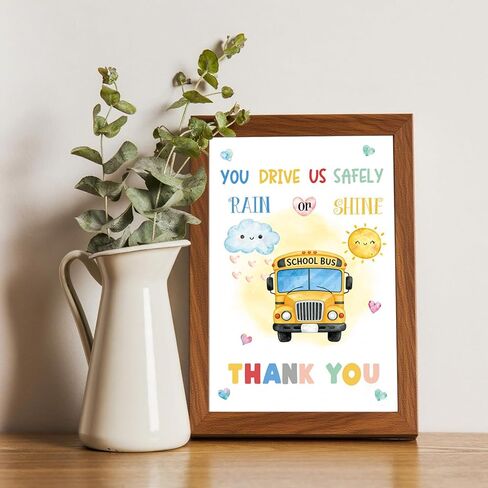 School Bus Driver Thank You Card, Appreciation Card Gift for School Bus Driver in Saudi Arabia